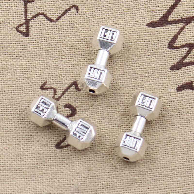 Sports Equipment Photos - 10pcs Charms Fitness Equipment Dumbbell Bead