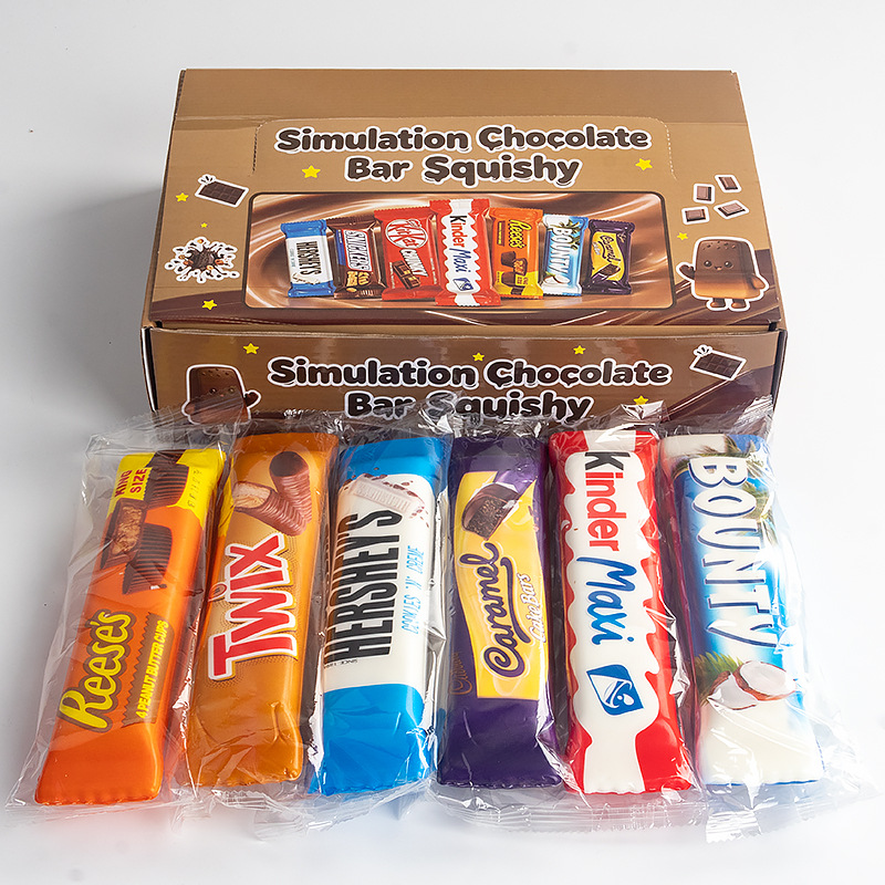 Sports Equipment Box - *1/8PCS Simulation Chocolate Butter Sticks Squishy