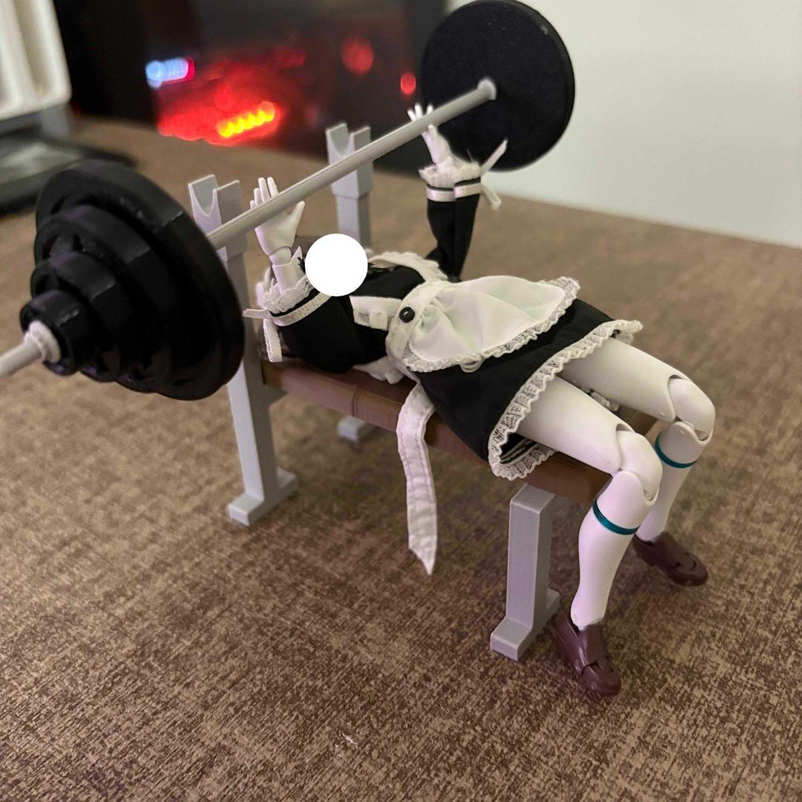 1:12Scale Barbell Rack Flat Be - огляд і ціна Sports Equipment Photos