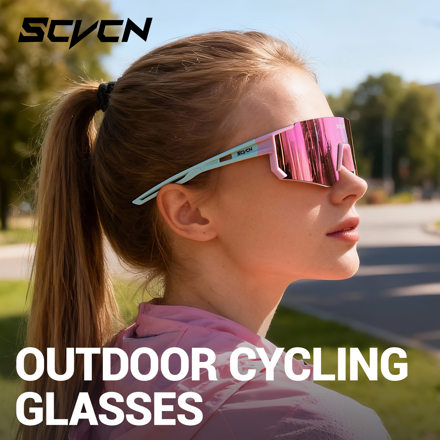 SCVCN Pink Cycling Glasses Bic - огляд і ціна Sports Equipment Photos